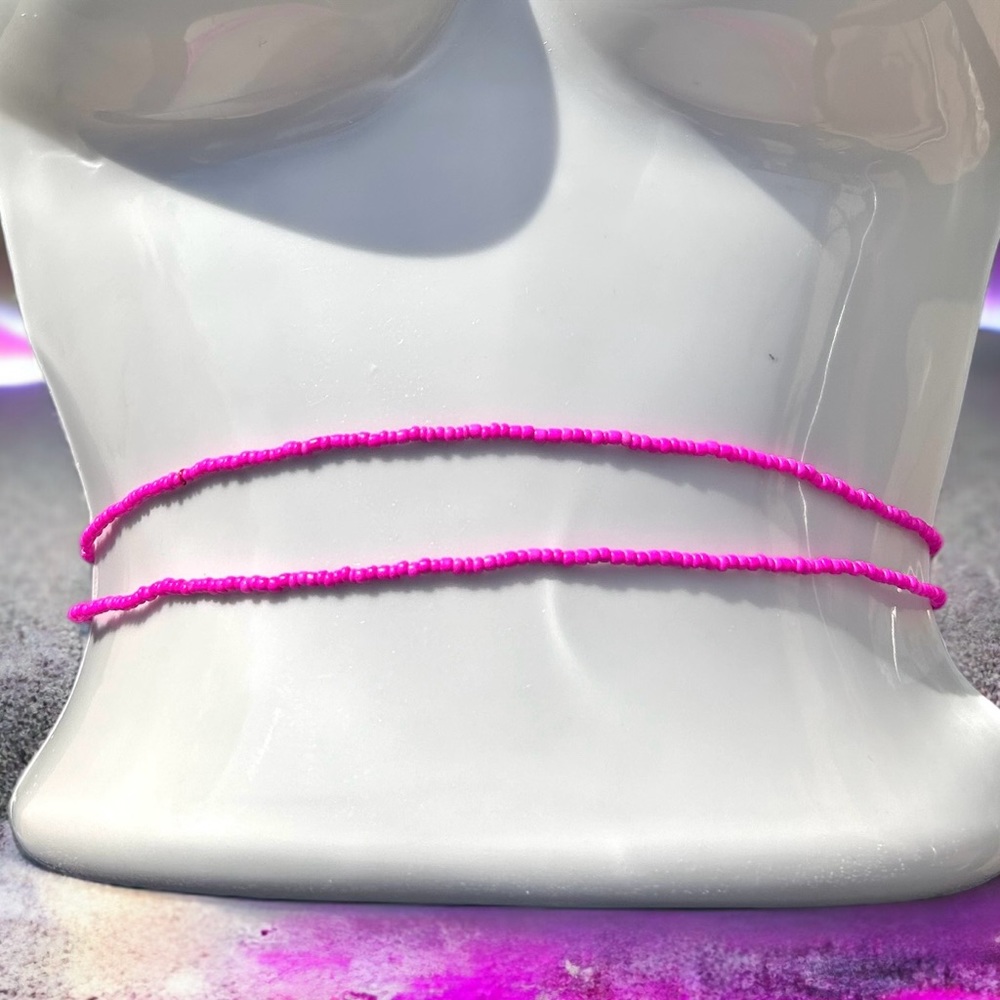 Hot pink waist beads